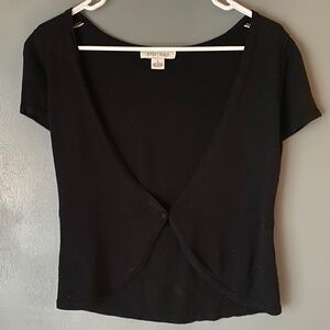 WHITE HOUSE BLACK MARKET delicate black womens cardigan S formal whimsical cute